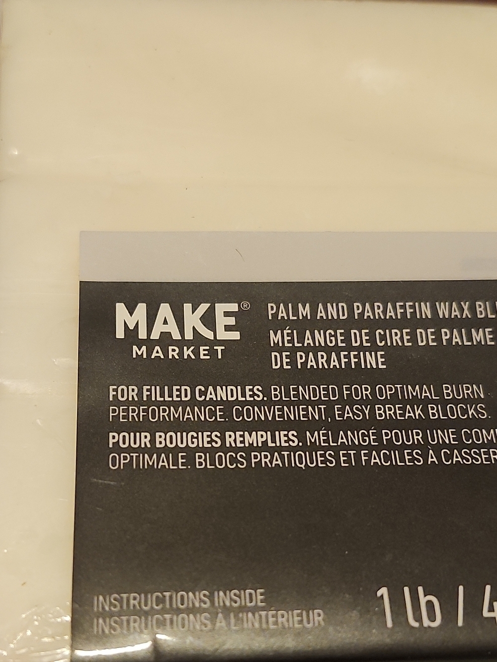 Makers Market Cream Palm and Paraffin Wax Blocks